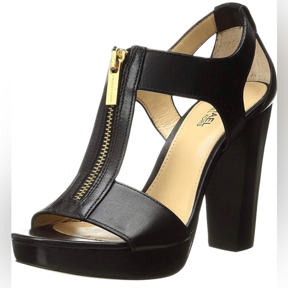 Michael Kors womens Berkley Sandal chunky zip heel